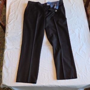 Boys IZOD blavk dress pants 20 Husky worn once,ime new